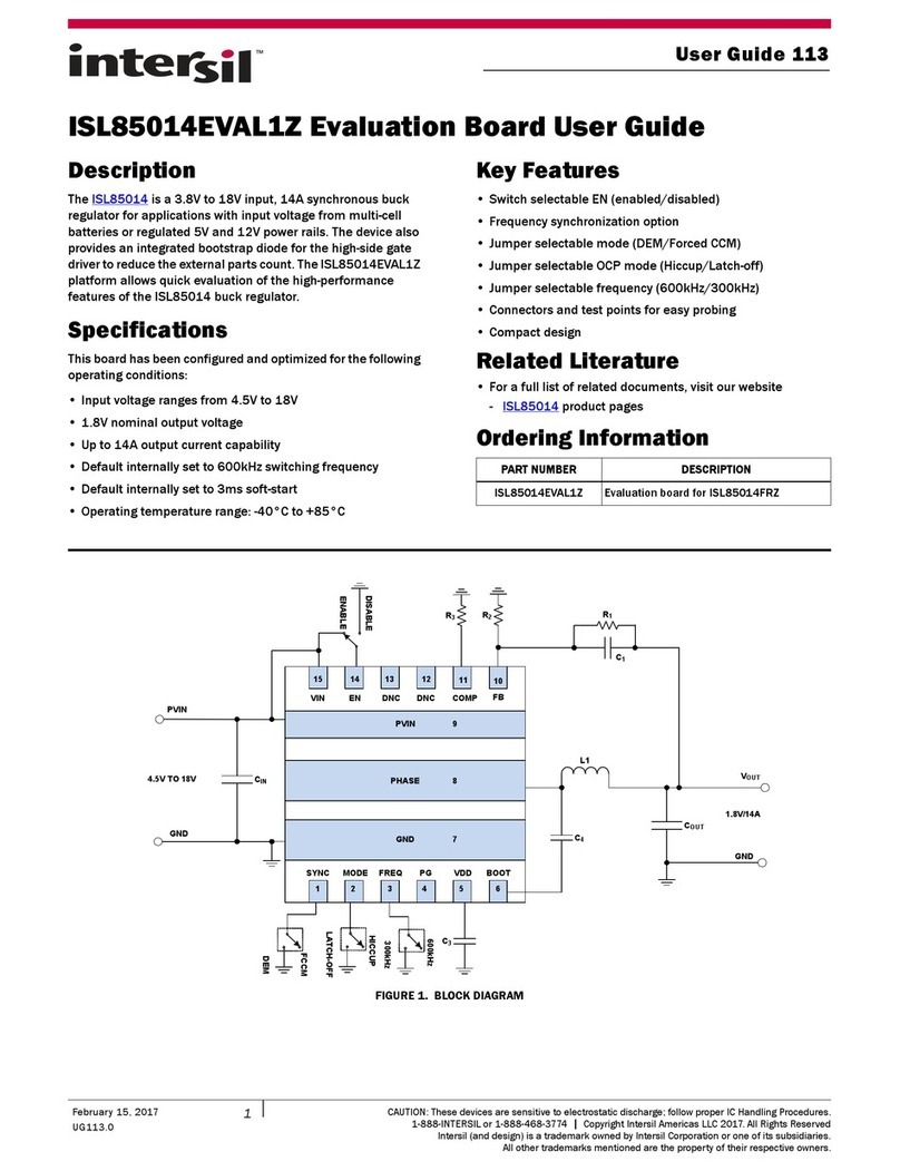 Intersil ISL85014EVAL1Z User manual
