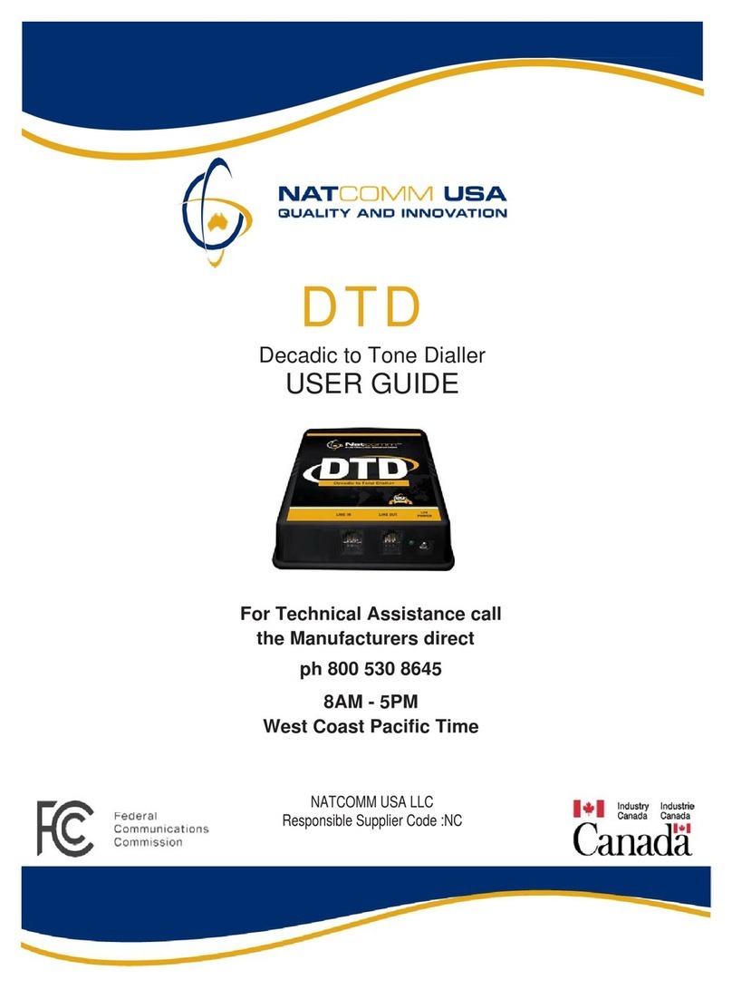 NatComm Decadic to Tone Dialler user guide