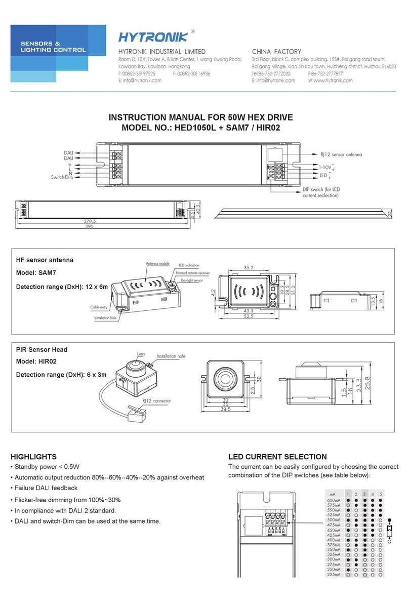 Hytronik HED1050L instruction manual