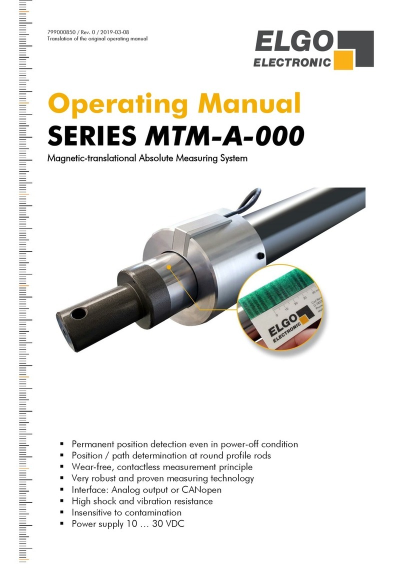 ELGO Electronic MTM-A-000 Series User manual