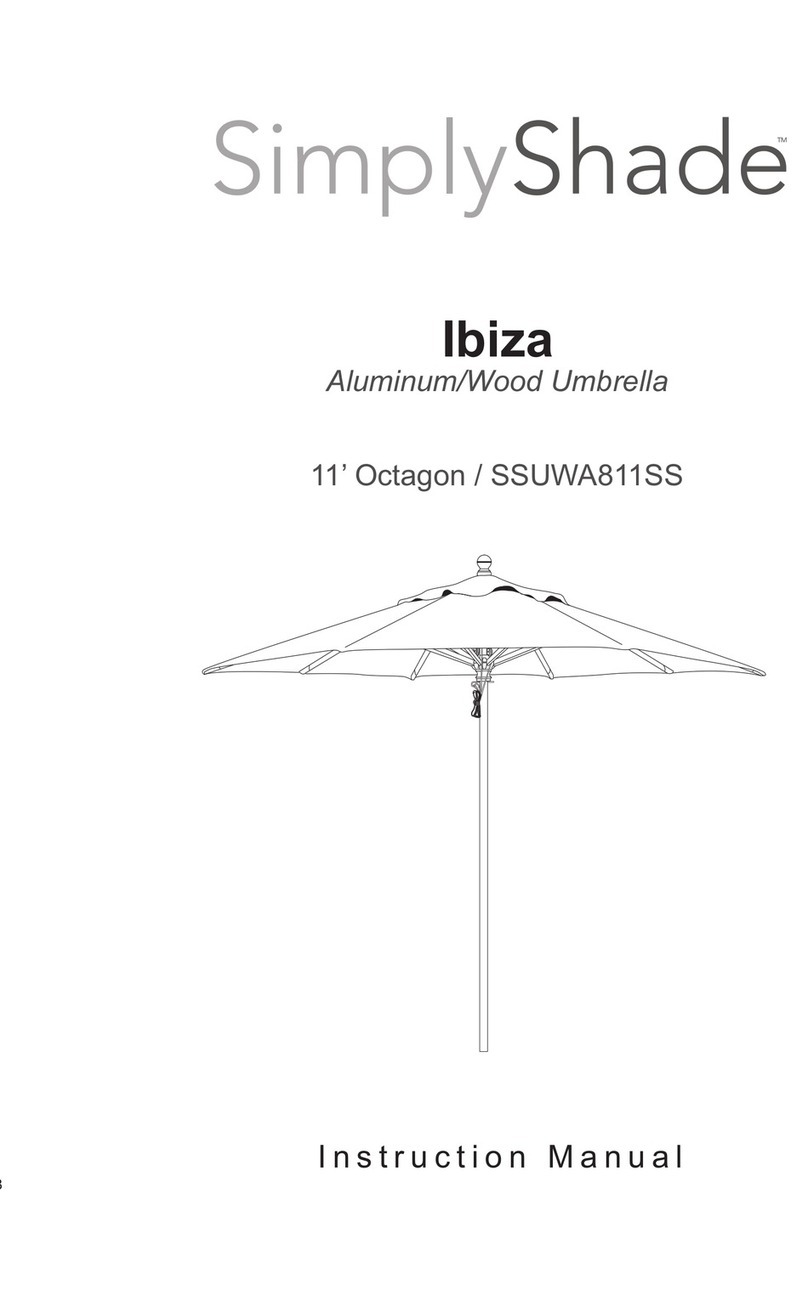 Simply Shade Ibiza SSUWA811SS instruction manual