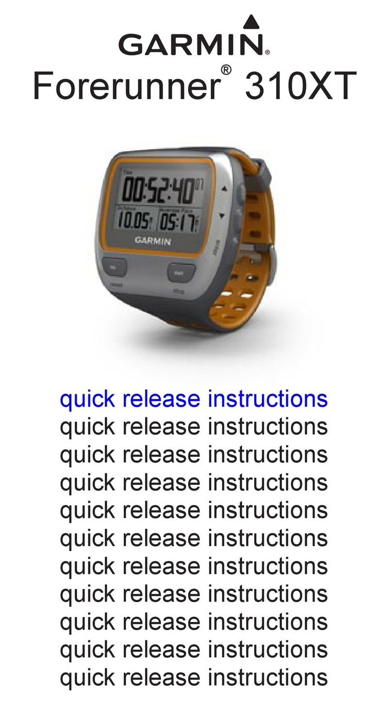 Garmin Forerunner 310XT - Running GPS Receiver Quick release instructions