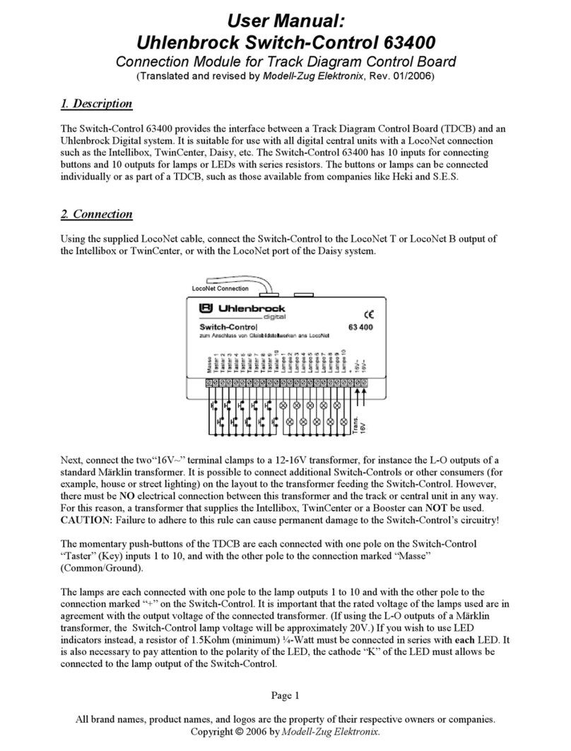 Uhlenbrock Switch-Control 63400 user manual