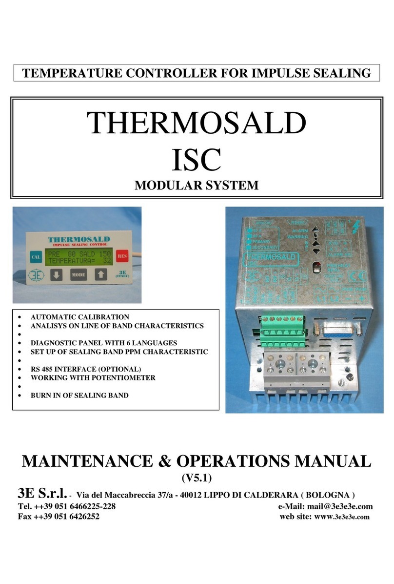 3E S.r.l. THERMOSALD ISC Maintenance & Operation Manual
