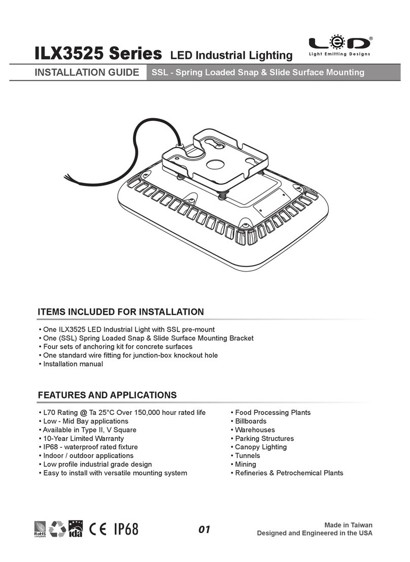 Light Emitting Designs ILX3525 Series installation guide