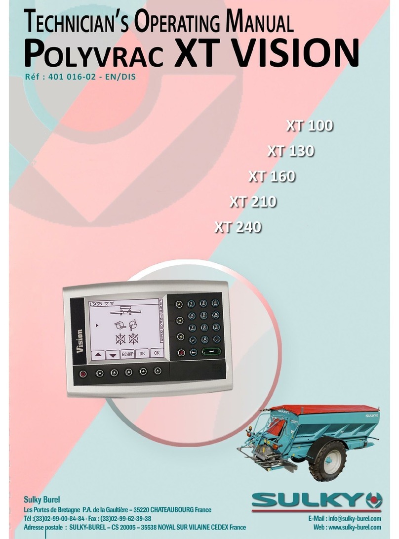 Sulky Polyvrac XT 100 VISION Technician's Operating Manual Sulky Polyvrac XT 100 VISION Technician's Operating Manual
