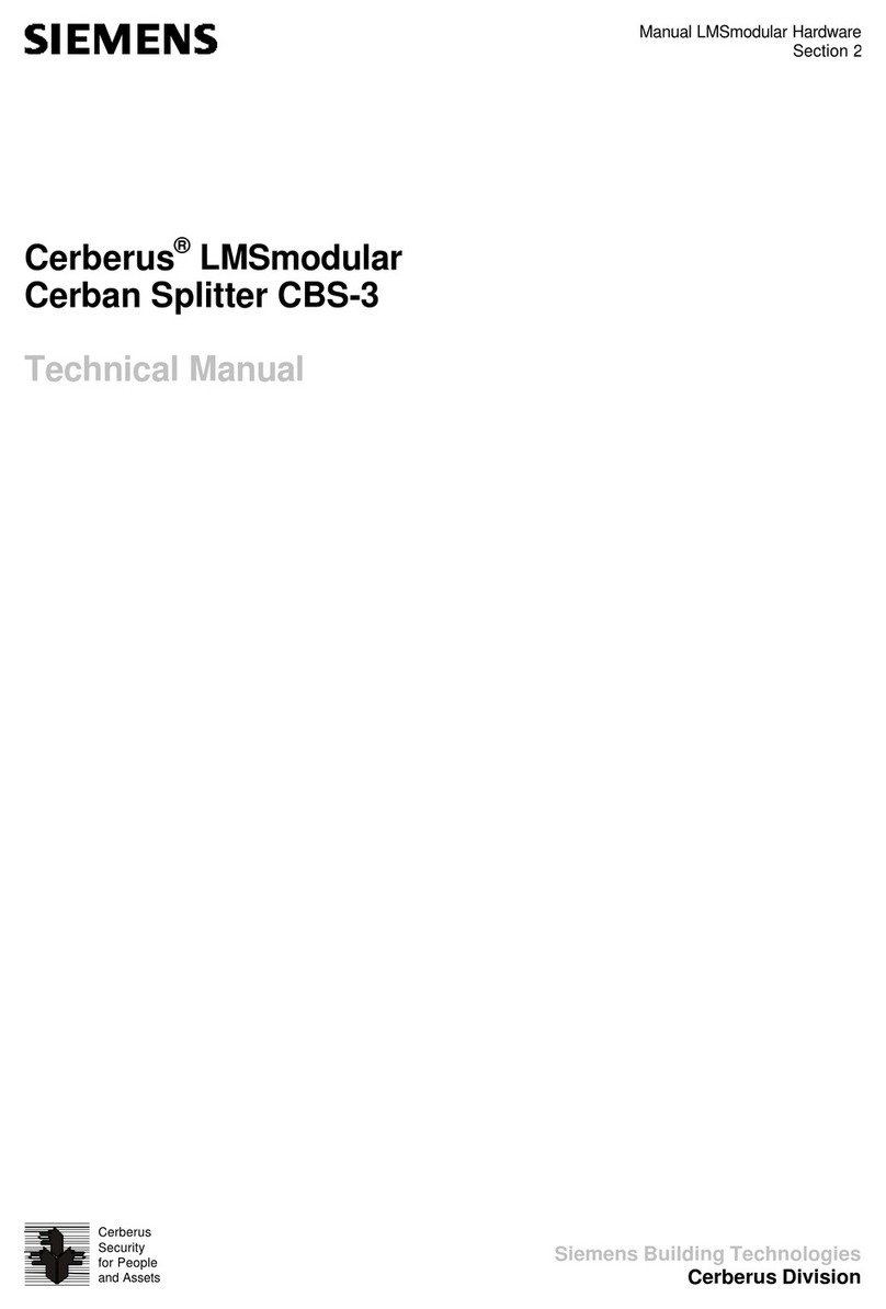 Siemens Cerban Splitter CBS-3 User manual