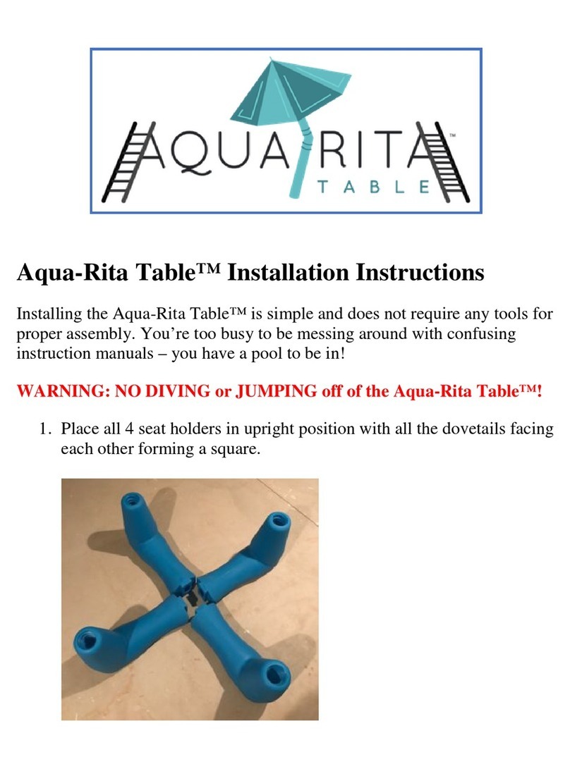 Aqua-Rita Table User manual