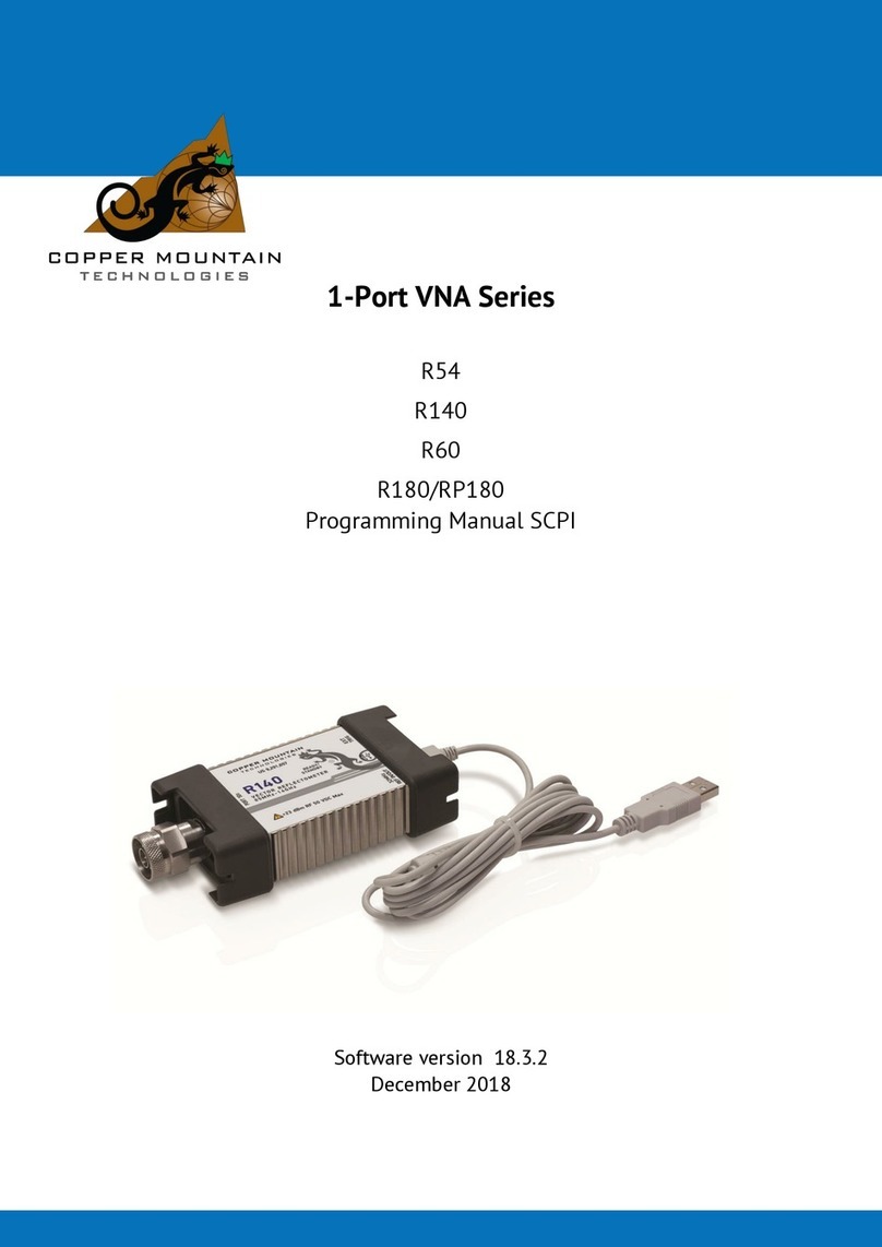 Copper Mountain Technologies 1-Port VNA Series Programming manual