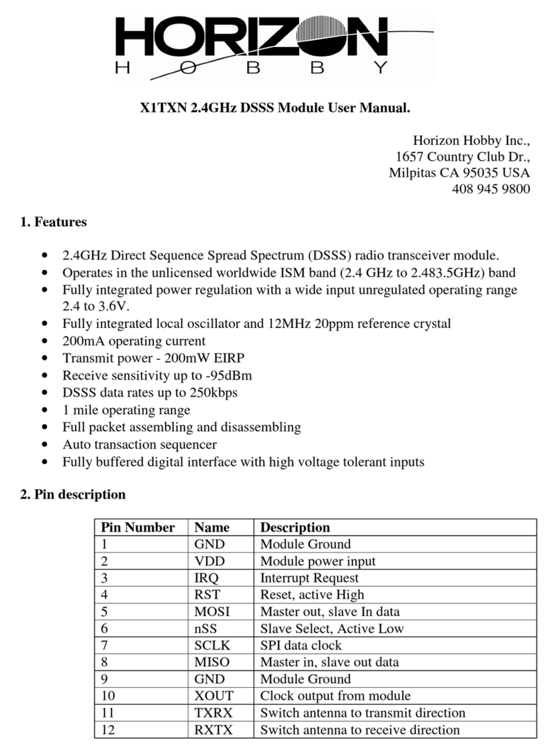 Horizon Hobby X1TXN user manual