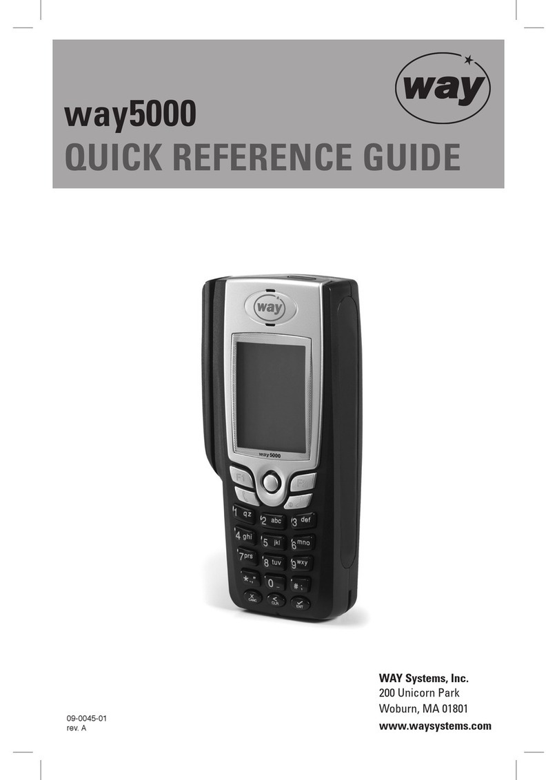 WAY Systems way5000 Quick reference guide