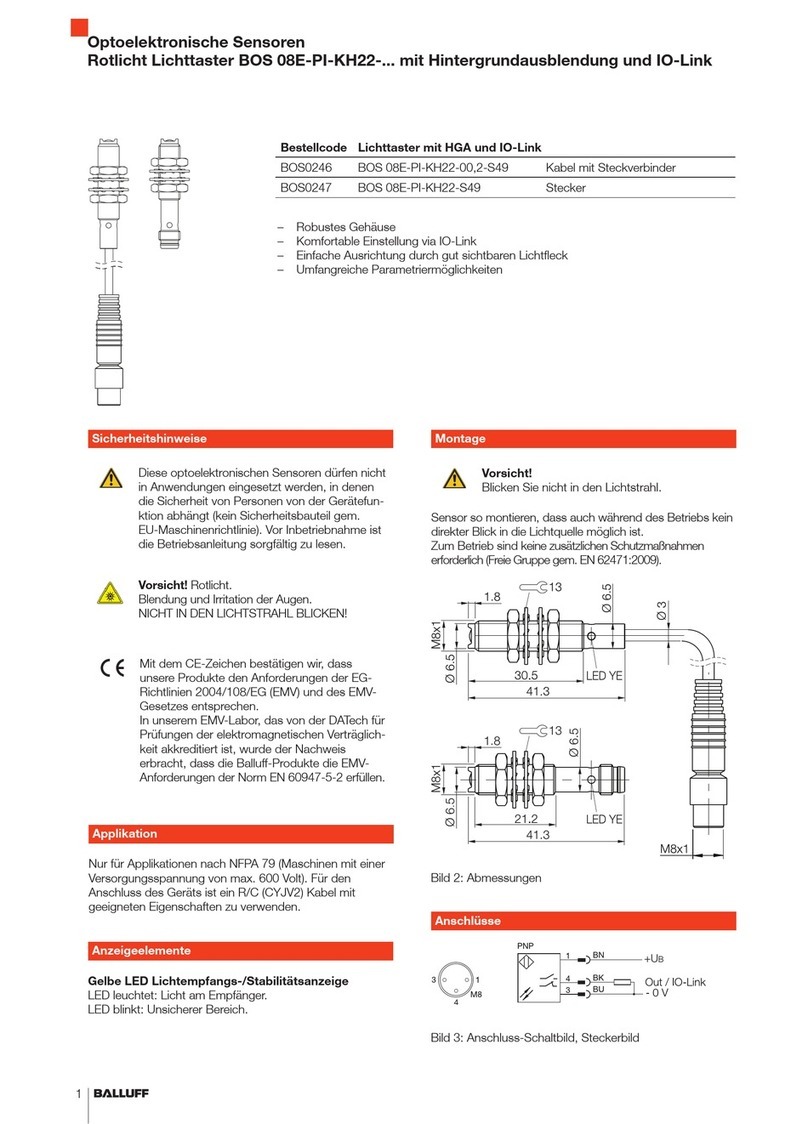 Balluff BOS 08E-PI-KH22 Series User manual