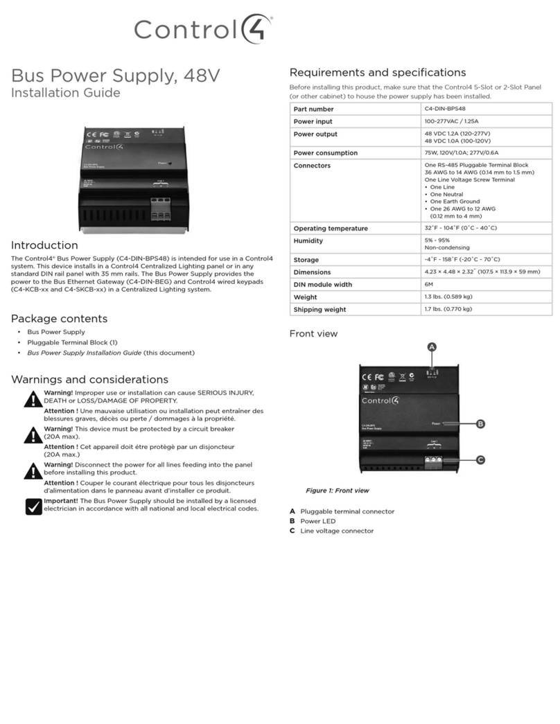 Contro l4 C4-DIN-BPS48 installation guide