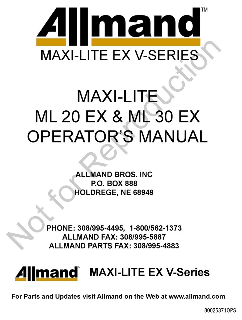 Allmand MAXI-LITE ML EX V-Series Operator's manual