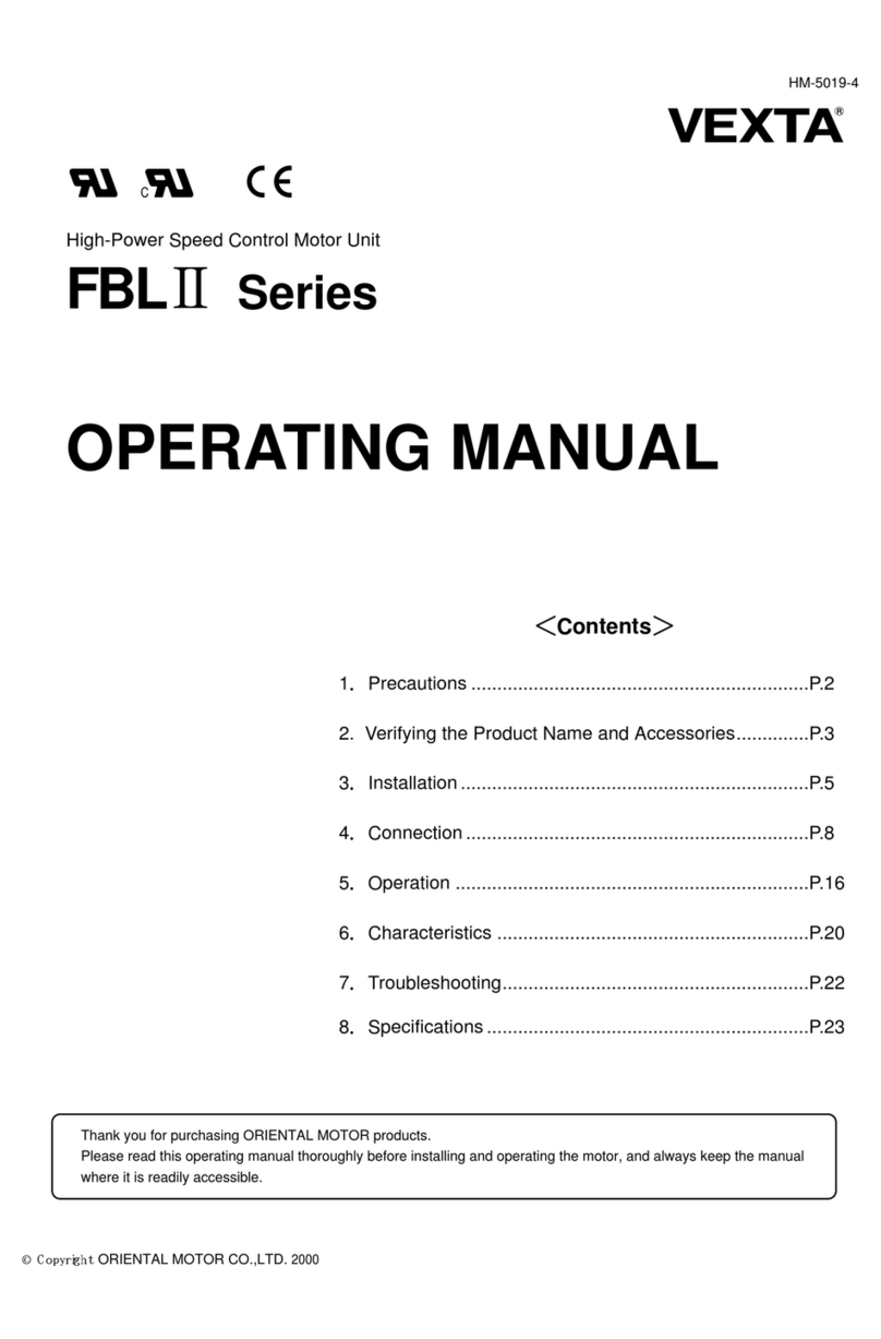 Vexta FBL II Series User manual