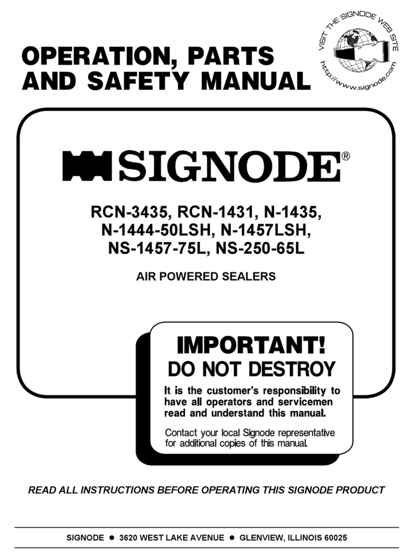 Signode RCN-3435 Use and care manual