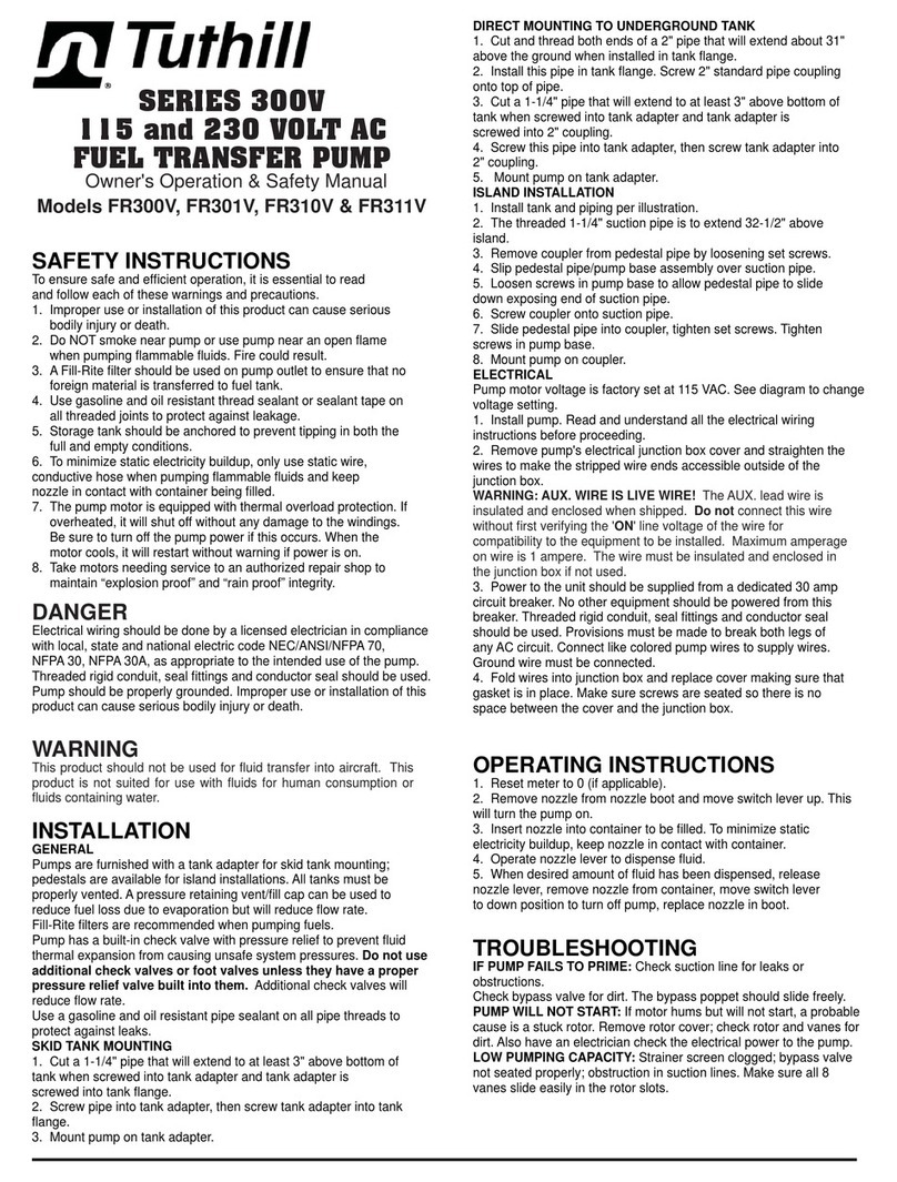 Tuthill FR300V Owner's operation & safety manual Tuthill FR300V Owner's operation & safety manual