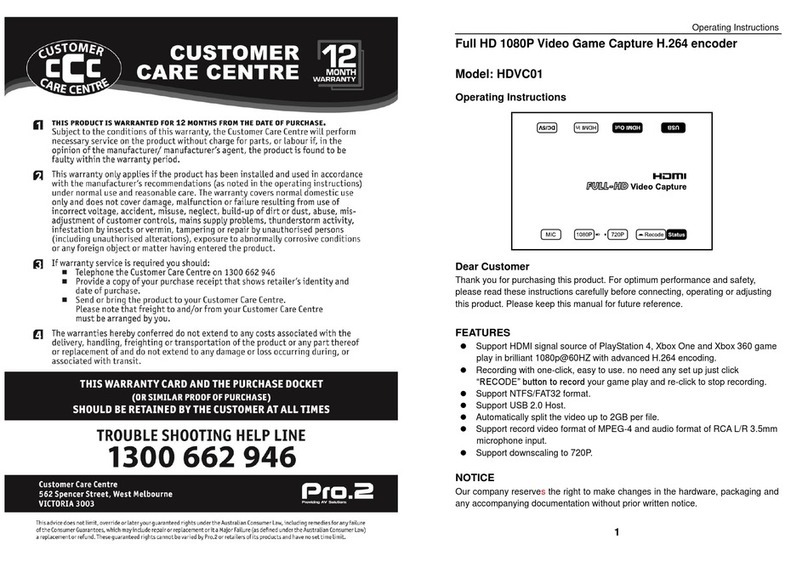 LINK-MI HDVC01 operating instructions