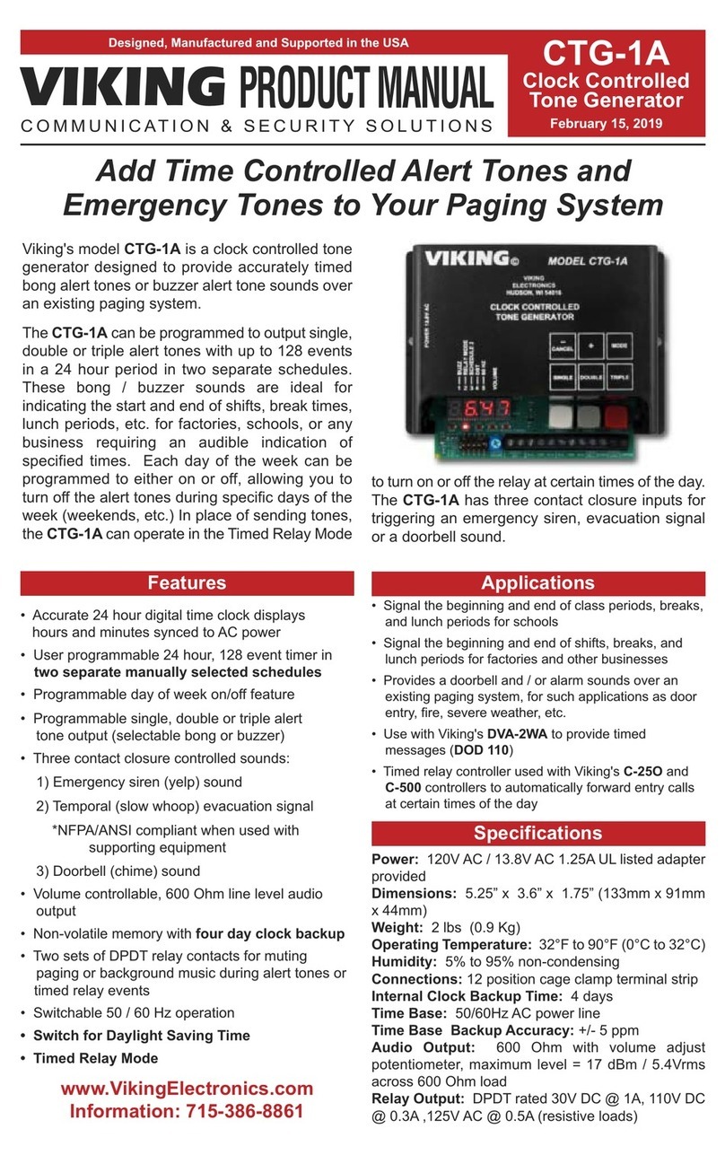 Viking CTG-1A product manual