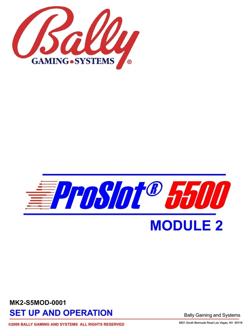 Bally ProSlot 5500 Setup guide Bally ProSlot 5500 Setup guide