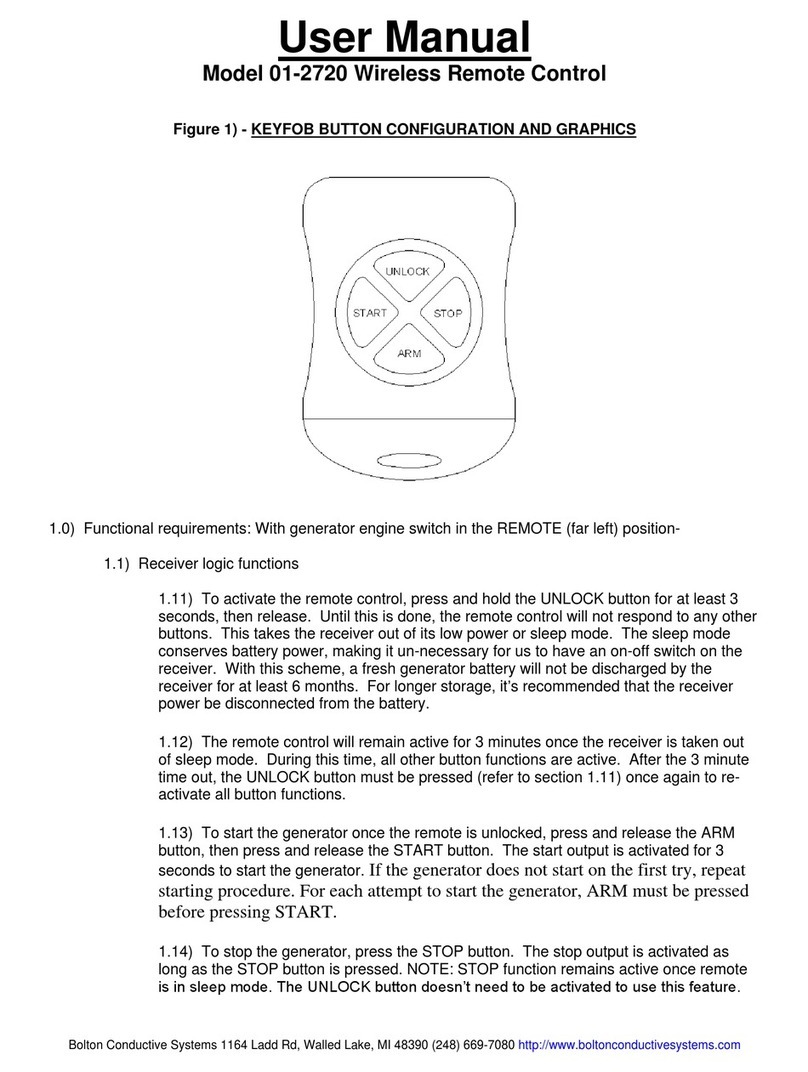Bolton Conductive Systems 01-2720 user manual