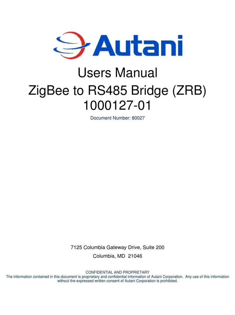 Autani ZRB series user manual