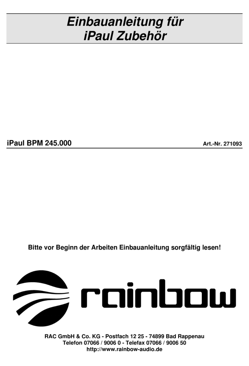 Rainbow iPaul BPM 245.000 installation manual Rainbow iPaul BPM 245.000 installation manual
