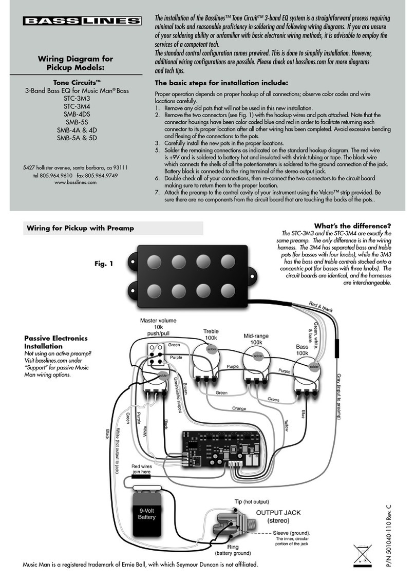 BassLines Tone Circuits Wiring diagram
