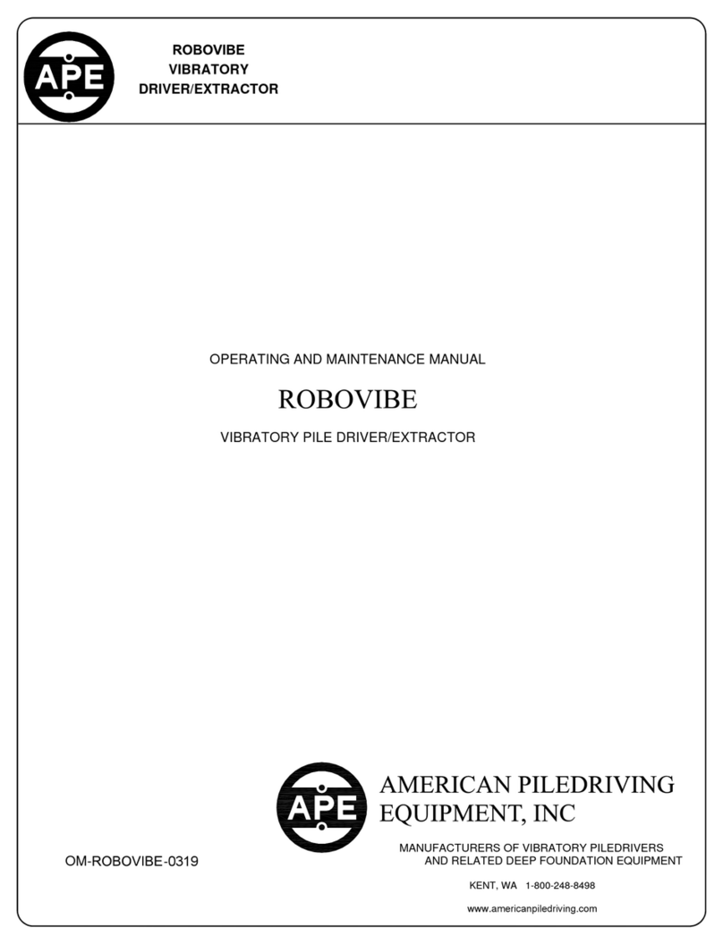 APE ROBOVIBE Operating and maintenance manual