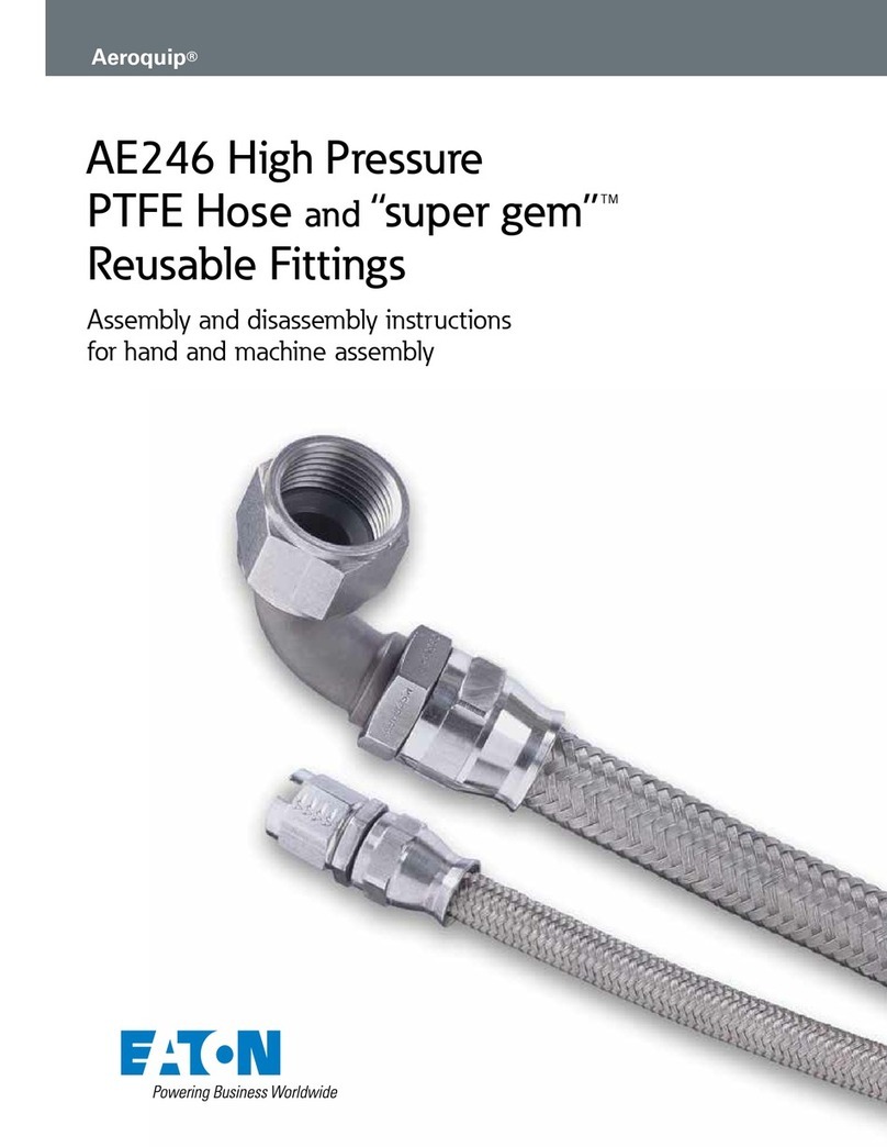 Eaton Aeroquip AE246 Assembly and disassembly instructions for hand and machine assembly Eaton Aeroquip AE246 Assembly and disassembly instructions for hand and machine assembly