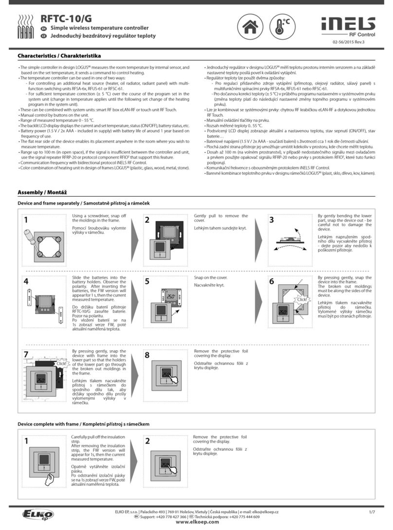 Elko RFTC-10/G Assembly instruction and manual Elko RFTC-10/G Assembly instruction and manual