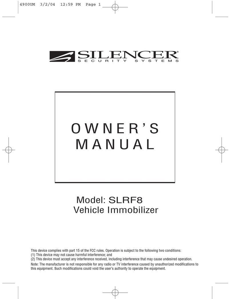Silencer Security Systems SLRF8 owner's manual