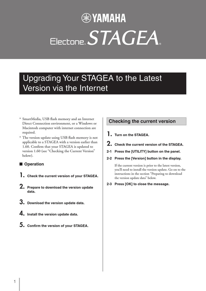 Yamaha Electone Stagea User manual