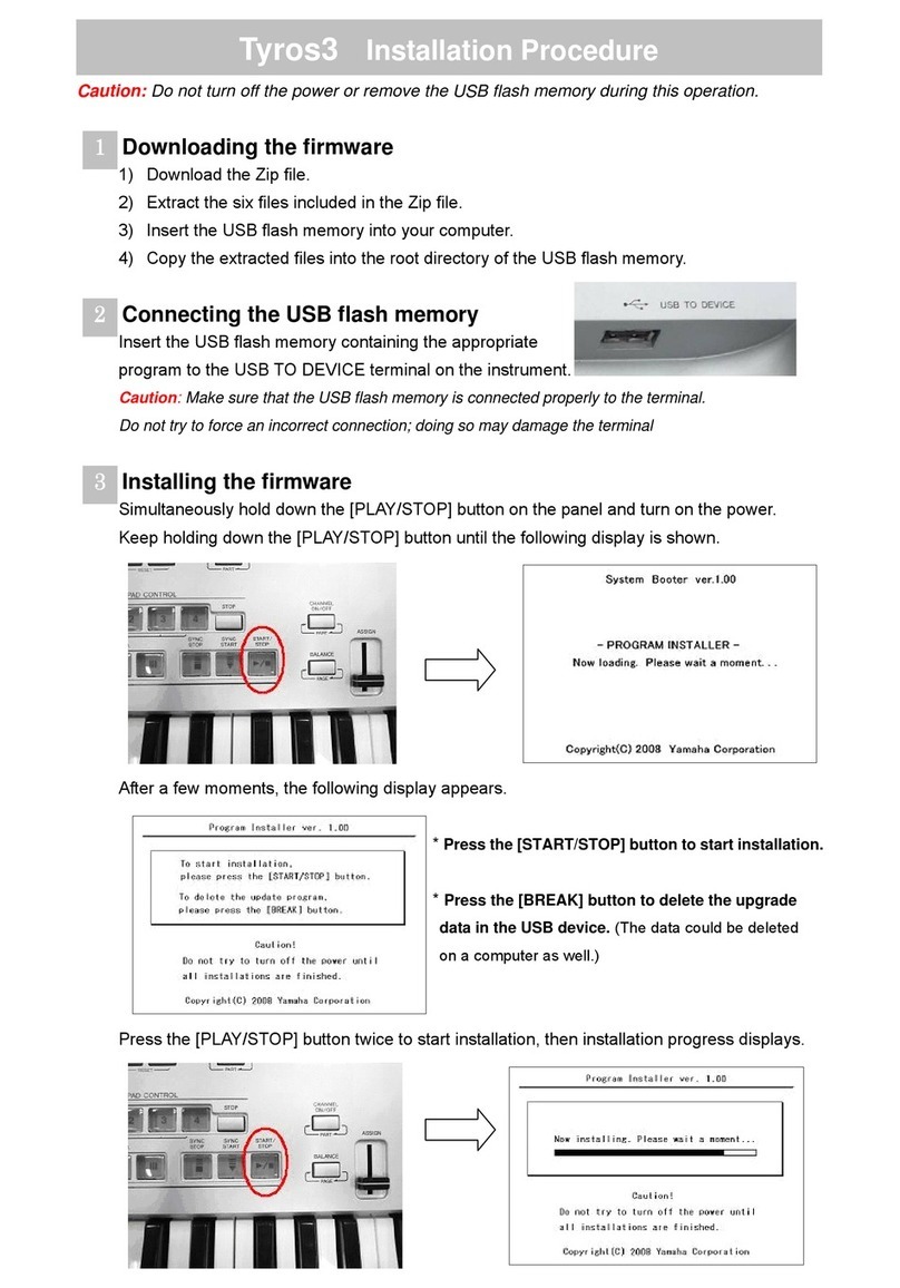 Yamaha Tyros 3 Operating and maintenance manual Yamaha Tyros 3 Operating and maintenance manual