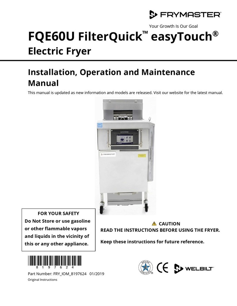 Frymaster FQE60U FilterQuick easyTouch Installation, operation and maintenance manual