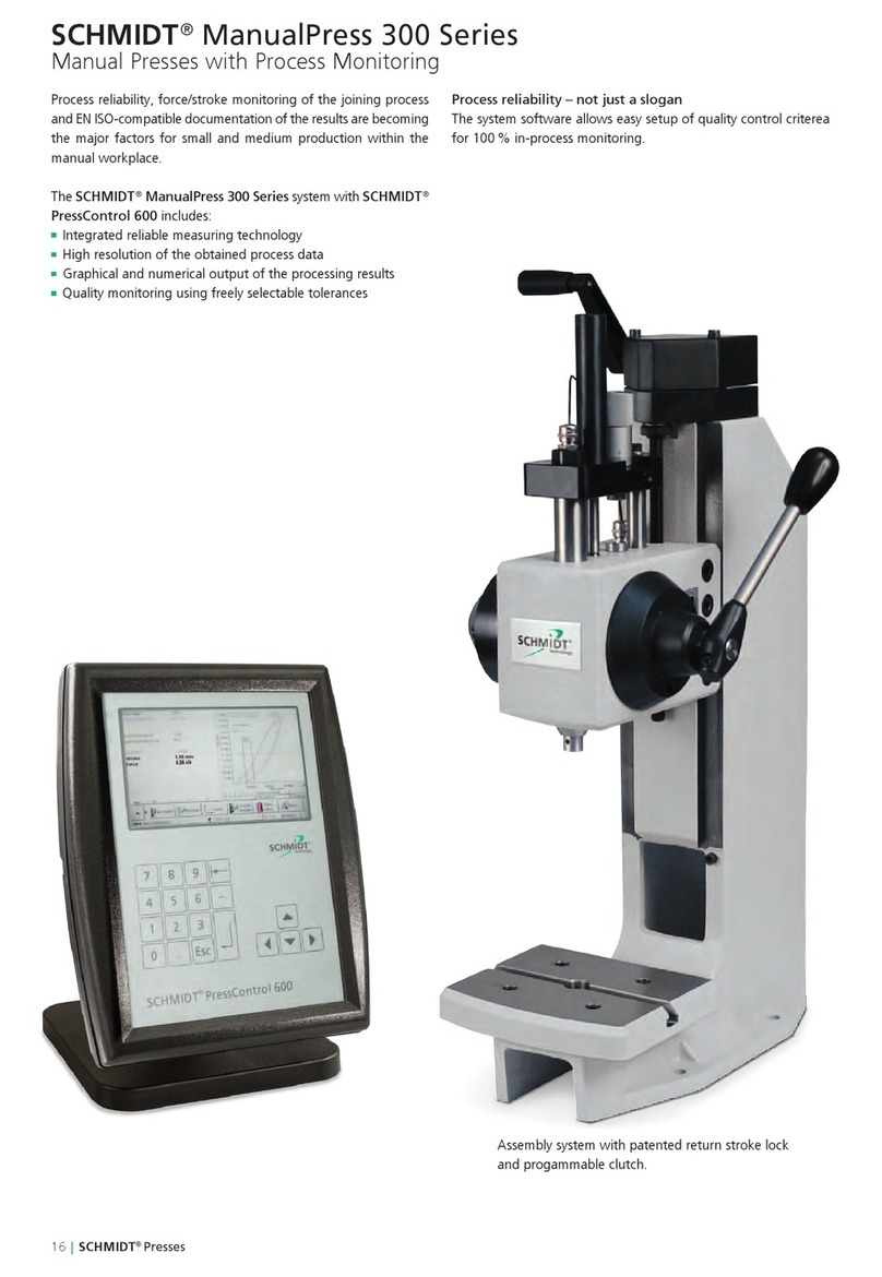 Schmidt ManualPress 300 Series User manual