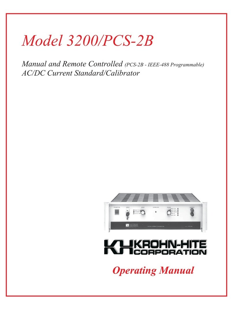 Krohn-Hite 3200 operating manual