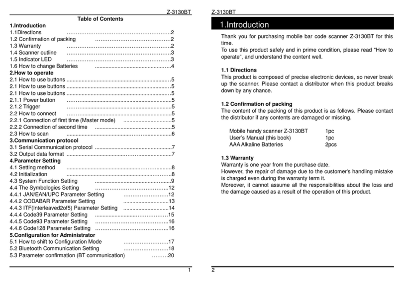 Zebex Z-3130BT User manual