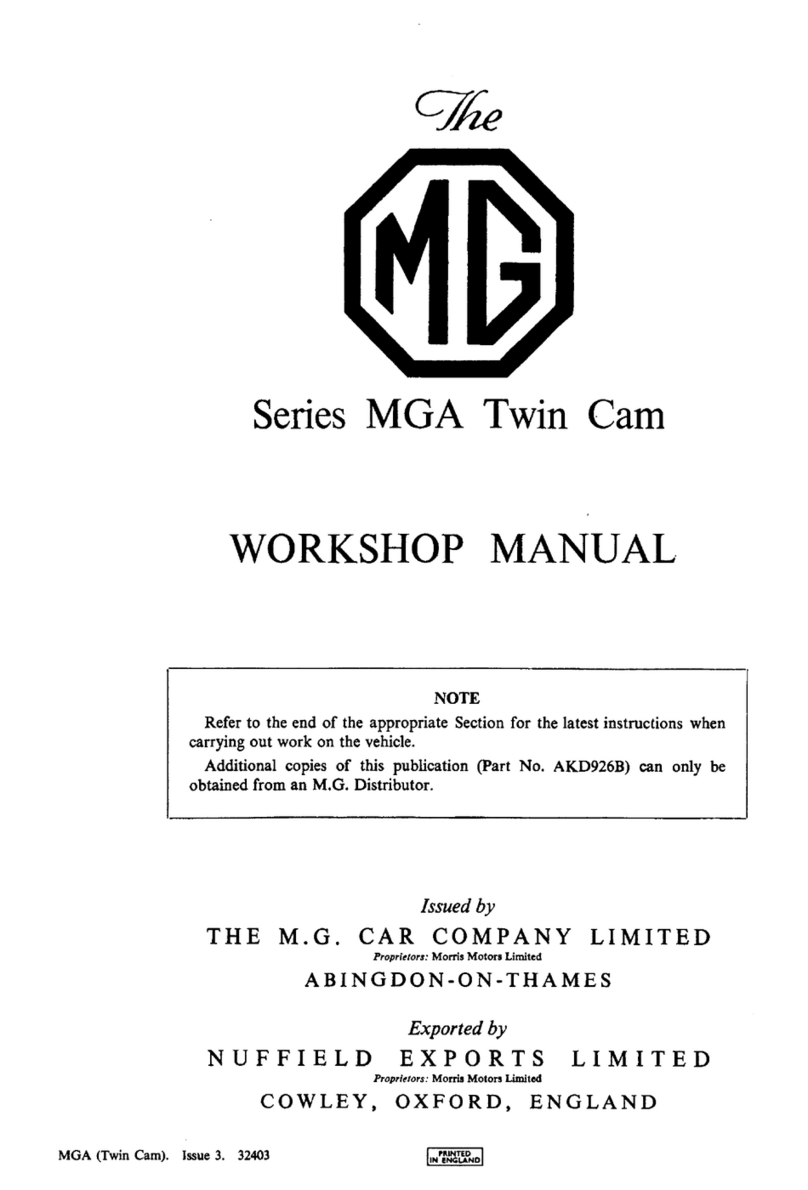 MG MGA Twin Cam Series Workshop manual