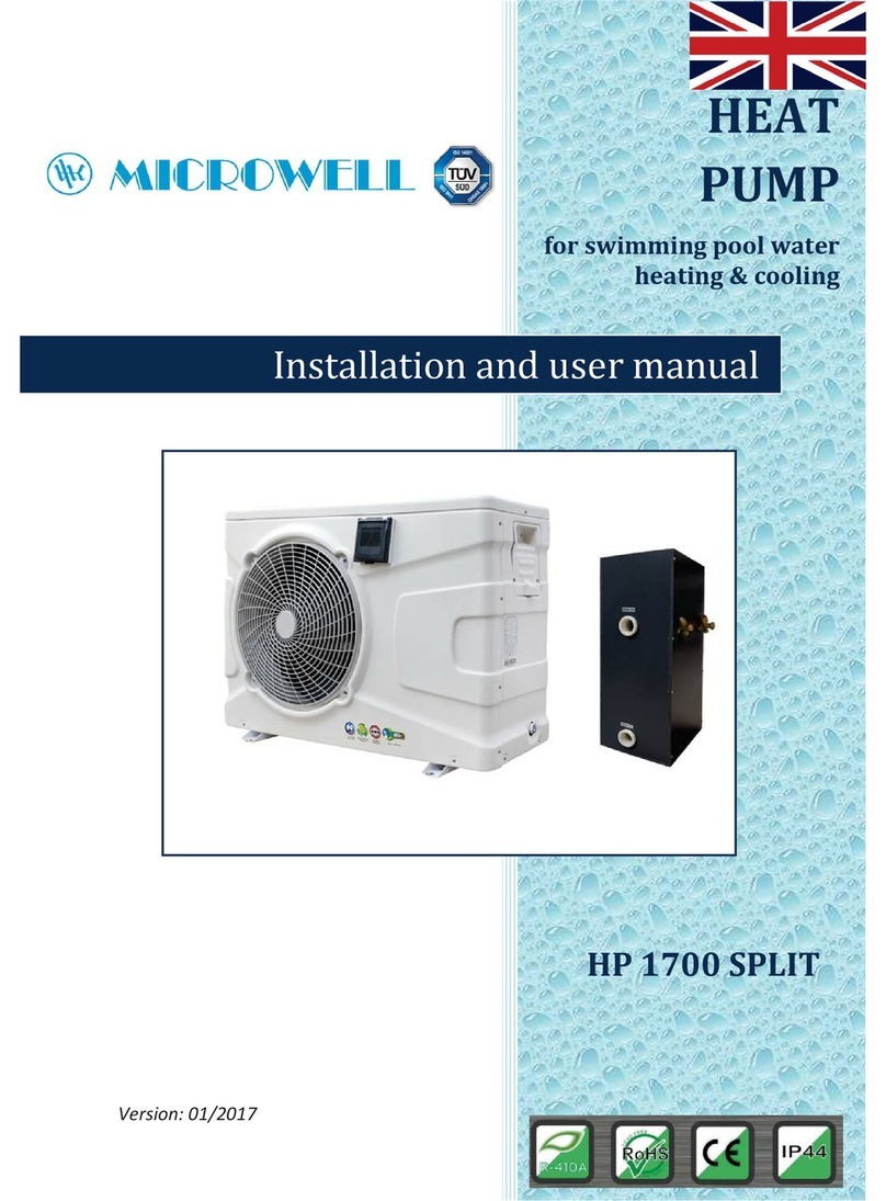 MICROWELL HP 1700 SPLIT Installation and user manual MICROWELL HP 1700 SPLIT Installation and user manual