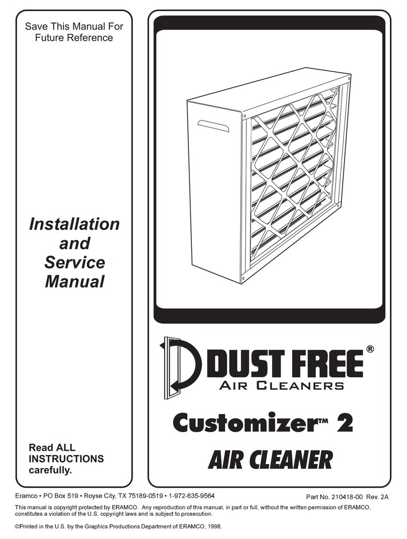 Eramco Dust Free Customizer 2 Installation and service manual