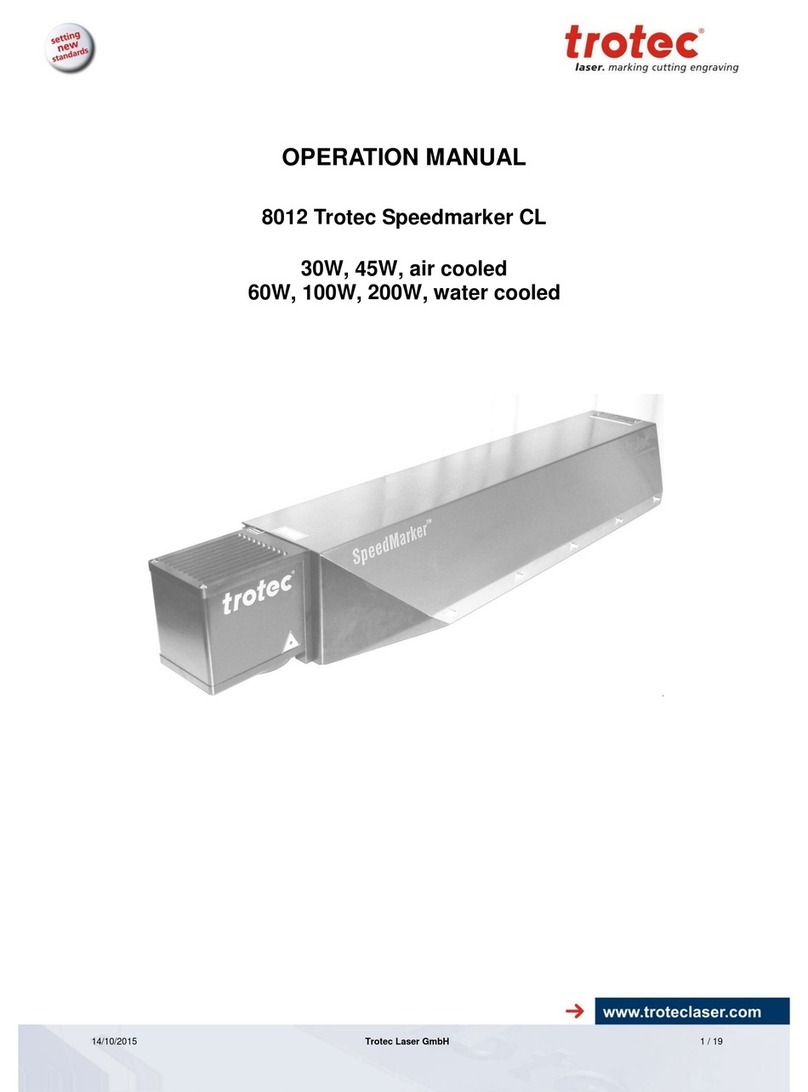 Trotec 8012 Speedmarker CL Operation manual