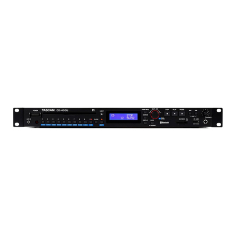 Tascam CD-400U owner's manual