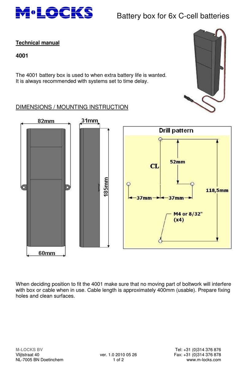 M-LOCKS 4001 Technical manual