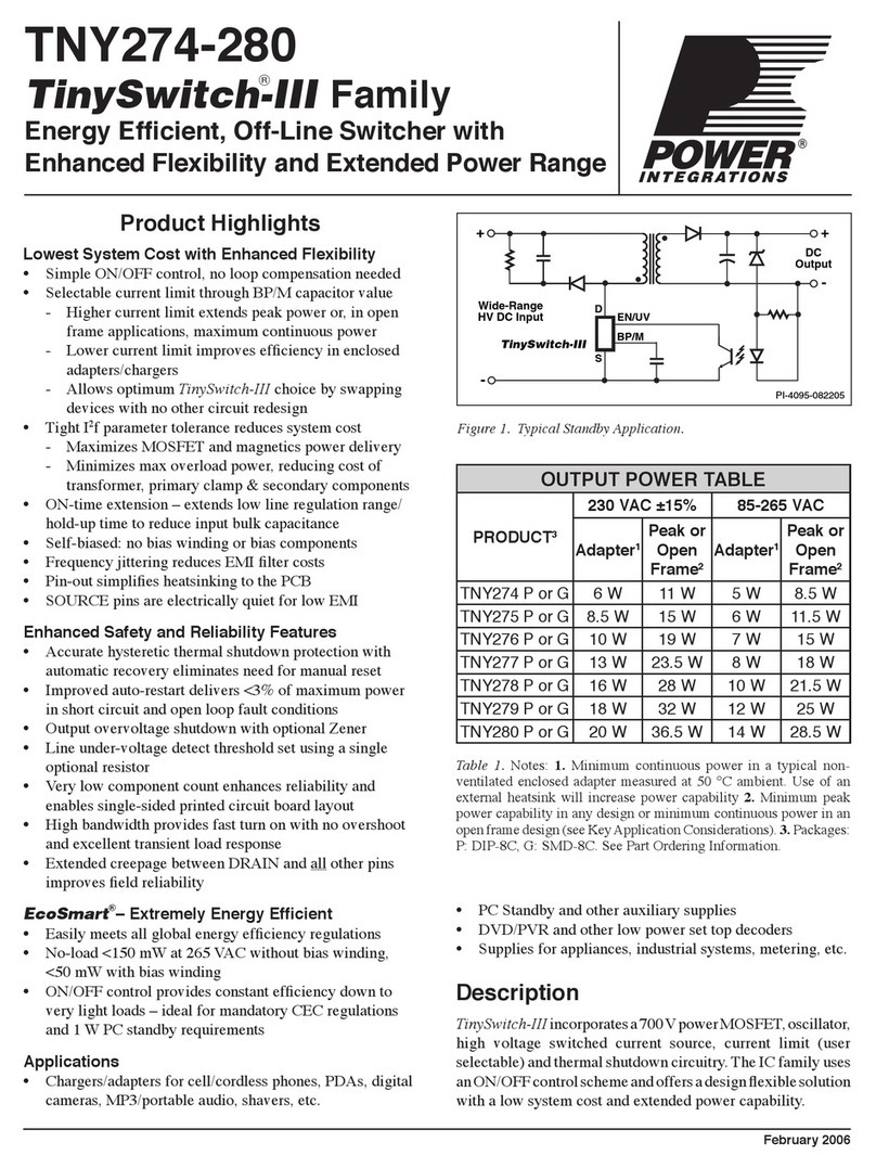 Power integrations TinySwitch-III Series manual Power integrations TinySwitch-III Series manual