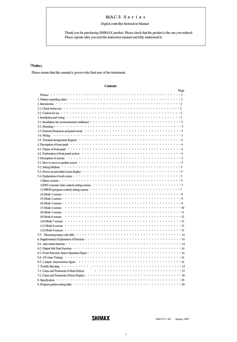 Shimax MAC3 Series User manual