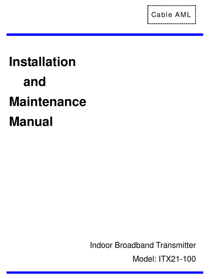 Cable AML ITX21-100 Installation and maintenance manual