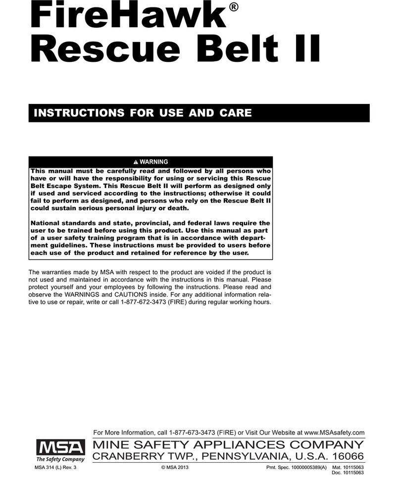 MSA FireHawk Rescue Belt II User manual