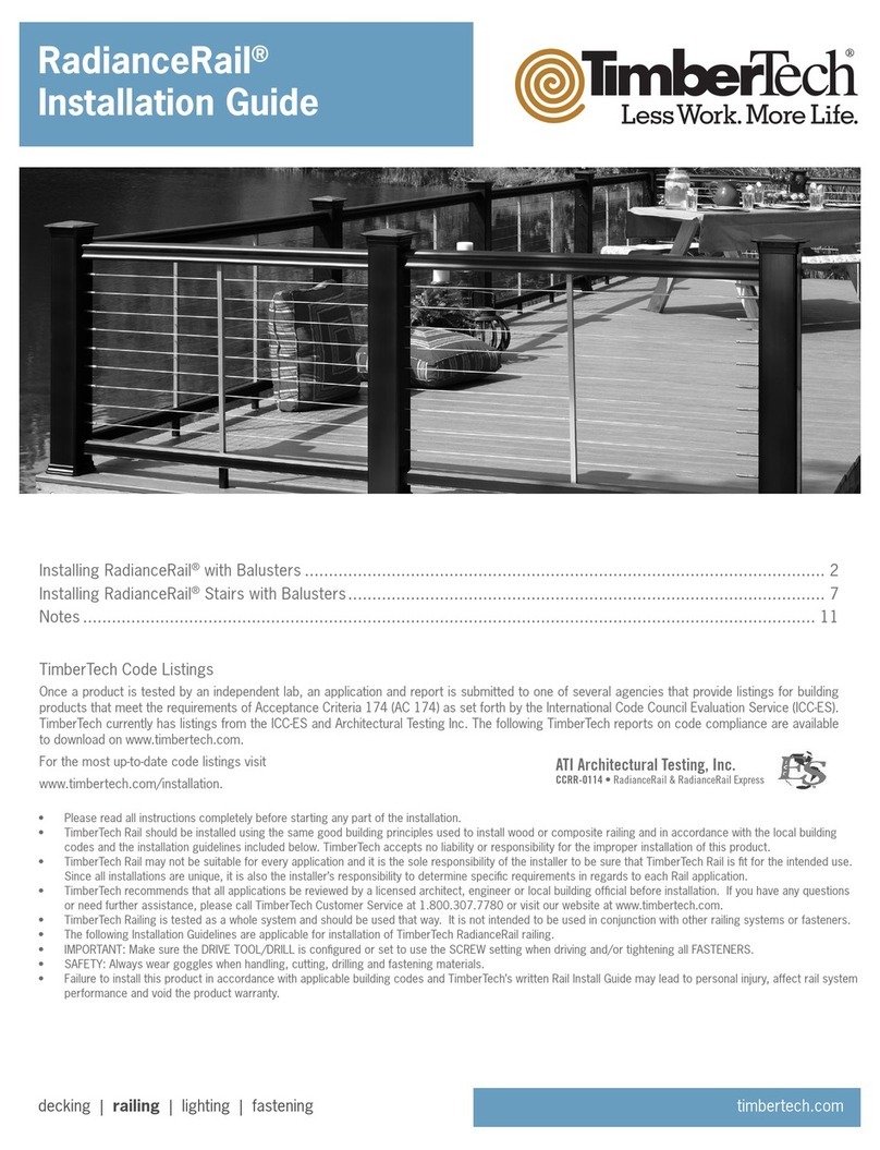 Timbertech RadianceRail User manual