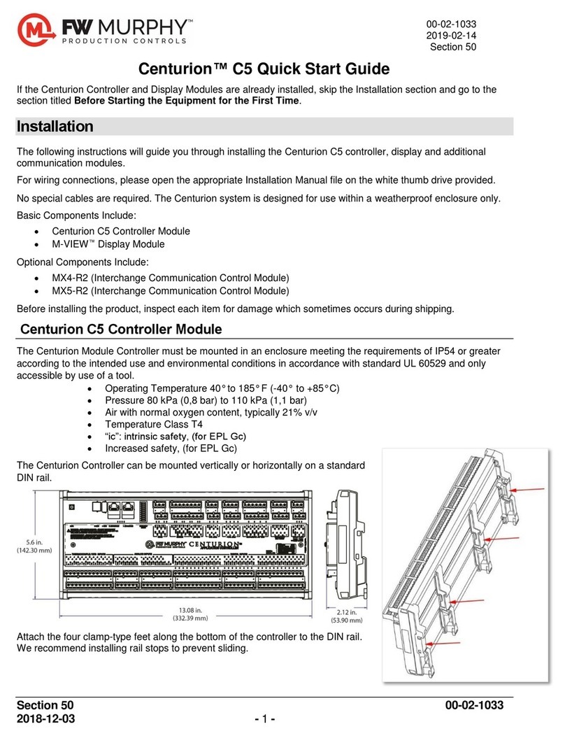 FW Murphy Centurion C5 User manual